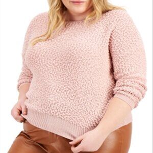 Nubby Boucle Crewneck Sweater